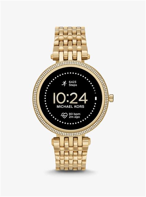 michael kors gen 5e darci pavé gold-tone smartwatch|Gen 5E Darci Pavé Rose Gold.